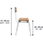 Duschstol i trädesign a chair with measurements