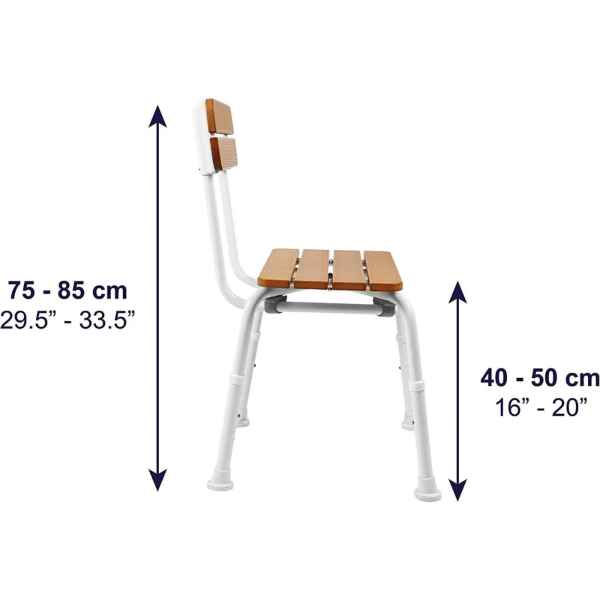 Duschstol i trädesign a chair with measurements