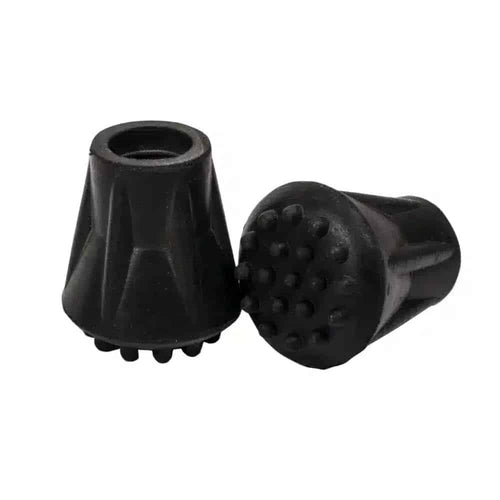 Doppsko gummi för käpp diameter 15-16-17 mm, svart gummidoppsko med mönstrad bas och förstärkt botten.