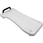 Badbräda för badkar a white plastic board with a black handle