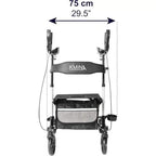 Rullator med armstöd Rollator med armstöd svart framifrån med korg och fyrhjulskonstruktion VI HP