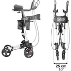 Rullator med armstöd Rollator med armstöd svart fram och bak vy med justerbara armstöd och bromsar VI HP