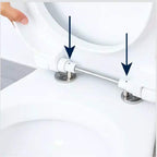 Toalettsitsförhöjare 5 cm med lock vit visad vid montering ovanpå WC VI HP