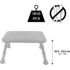 Badkarspall a step stool with a height measurement