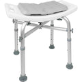 Duschpall med dyna vit med vadderad sits