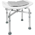 Duschpall med dyna vit med vadderad sits