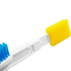 Fotborste med Långt Handtag a toothbrush with a yellow sponge