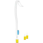 Fotborste med Långt Handtag a toothbrush with a blue bristles and yellow square objects