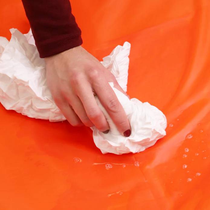 Glidlakan tubformat Glidlakan i orange polyester med slät yta och låg friktion