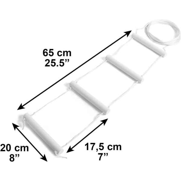 Sängband a ladder with sizes and measurements
