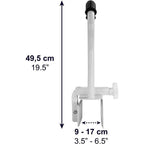 badkar stödhandtag mått höjd 49,5 cm justering 9 till 17 cm