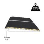 rullstolsramp sidovy med höjd 1,5 cm aluminium