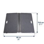 rullstolsramp hopfällbar mått 90 x 70,5 cm utfälld
