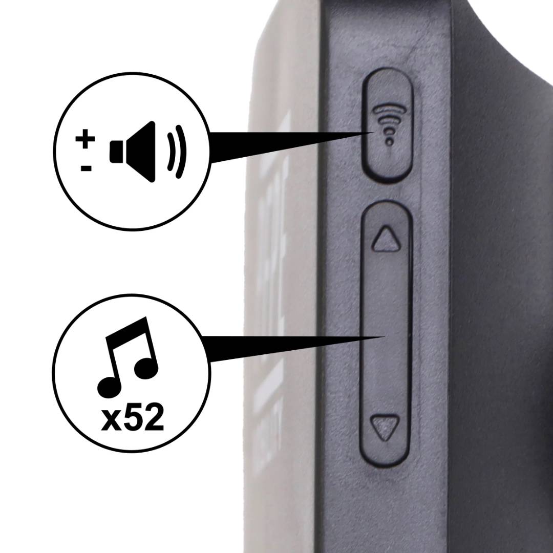 trygghetslarm system mottagare med volymkontroll och 52 melodier