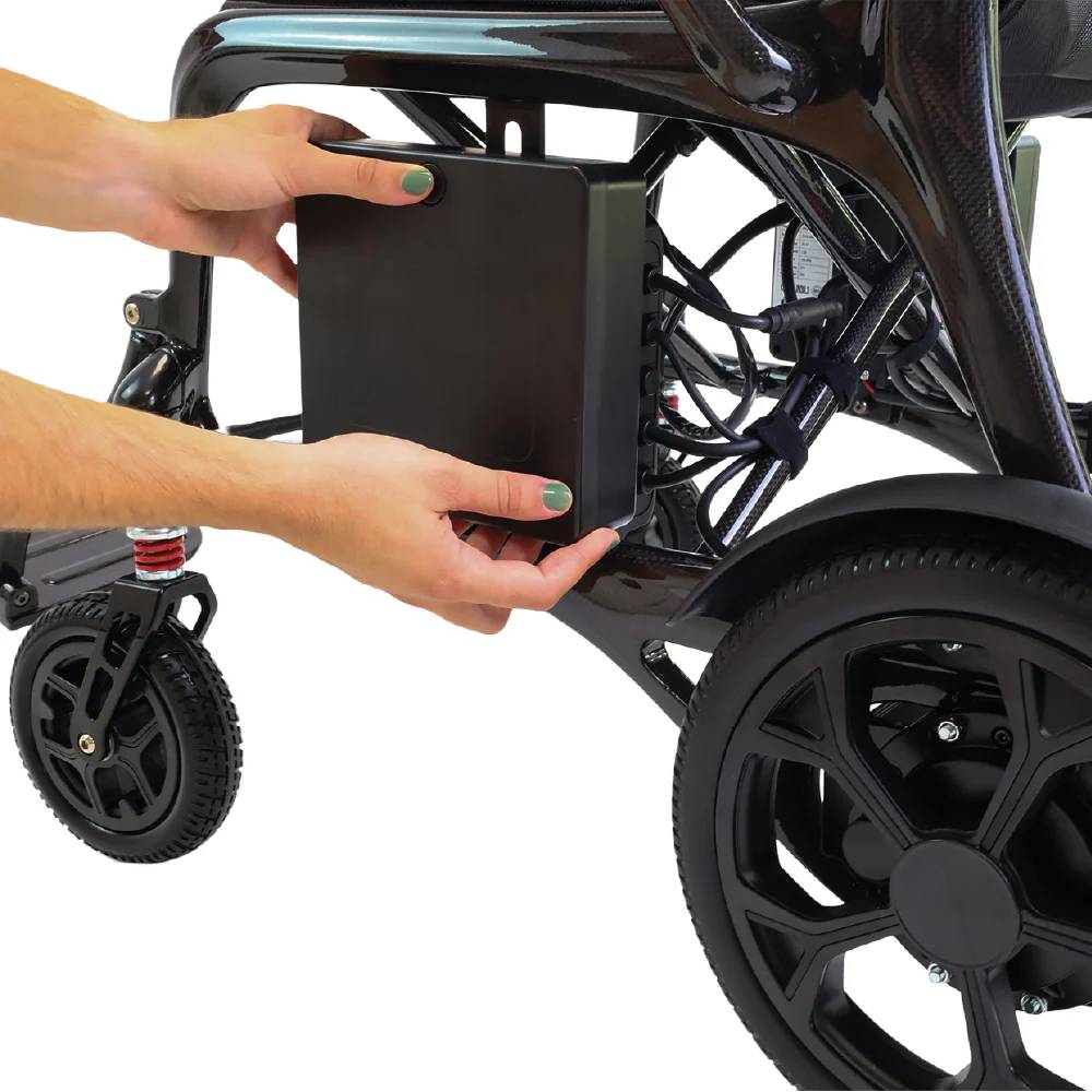Batteri till elektrisk rullstol kolfiber installation i rullstol
