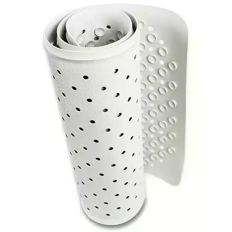Duschmatta 97 x 35 cm Rullad halkfri duschmatta i vit färg