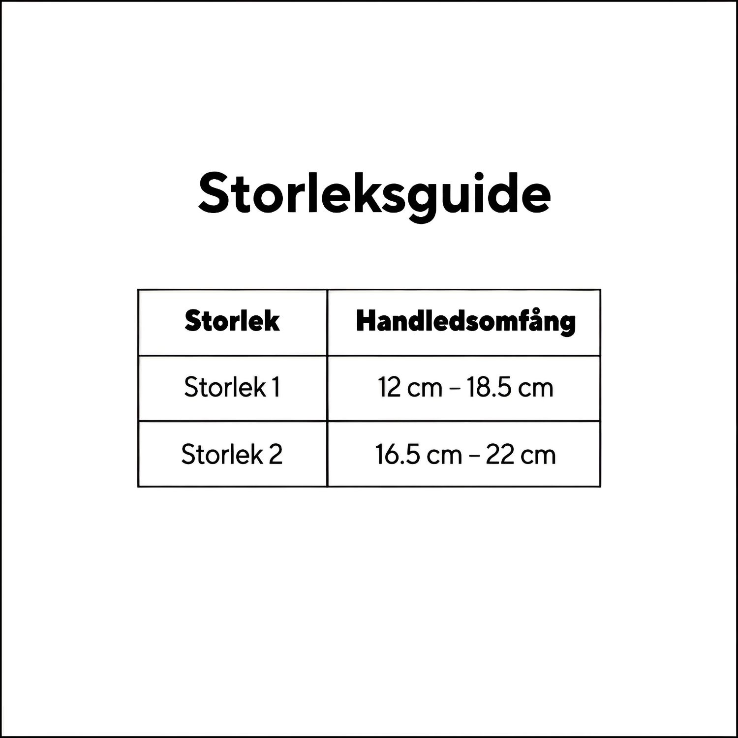 Rhizo-pro tumortos storlek 2 storleksguide svart