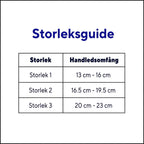 Dynastab Dual handledsortos storlek 2 storleksguide svart