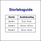 Dynastab Dual handledsortos storlek 3 storleksguide svart