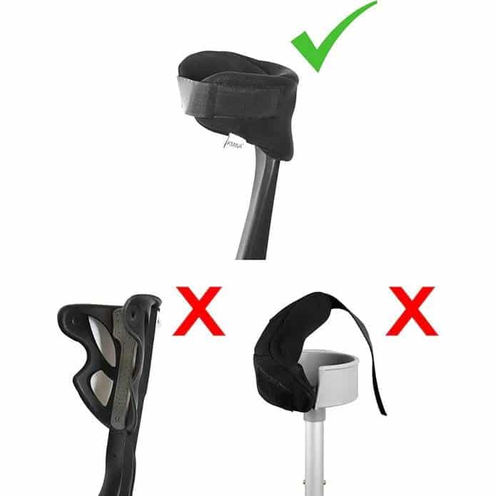 Armbågsskydd till kryckor 2 st produktbild neopren