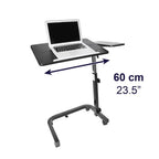 Sängbord svart med justerbar inre bredd 60 cm