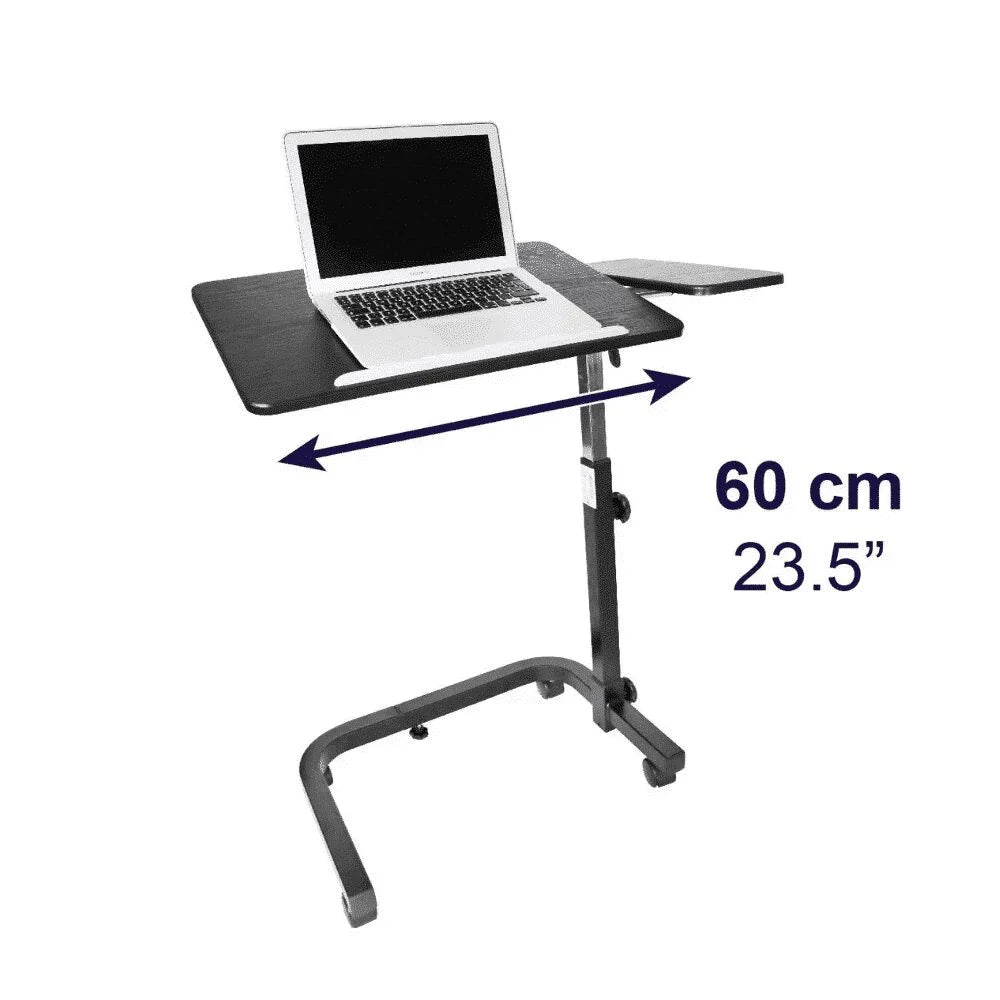 Sängbord svart med justerbar inre bredd 60 cm