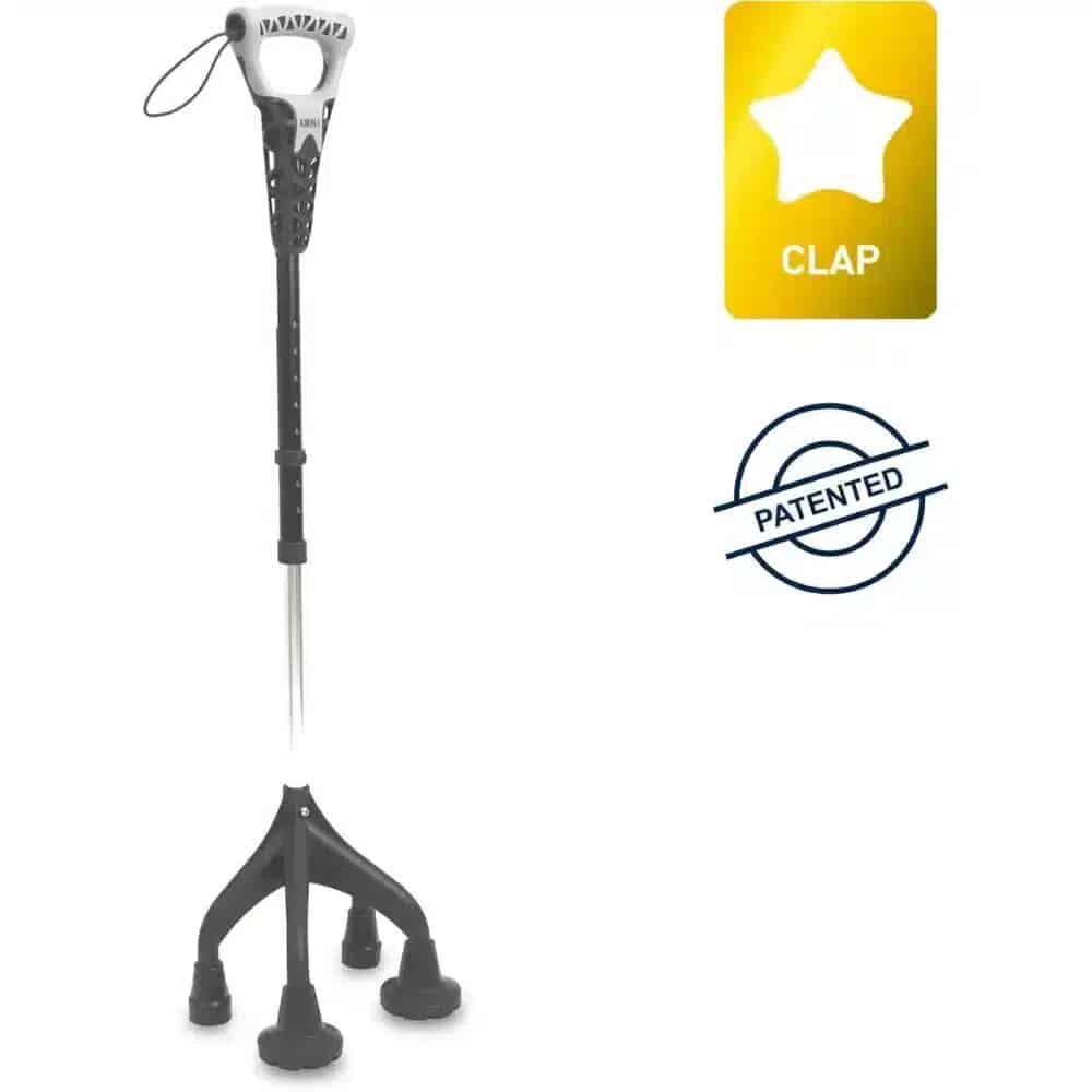 Fyrpunktskäpp Ergonomisk fyrpunktskäpp med CLAP-patent och halkfria fötter