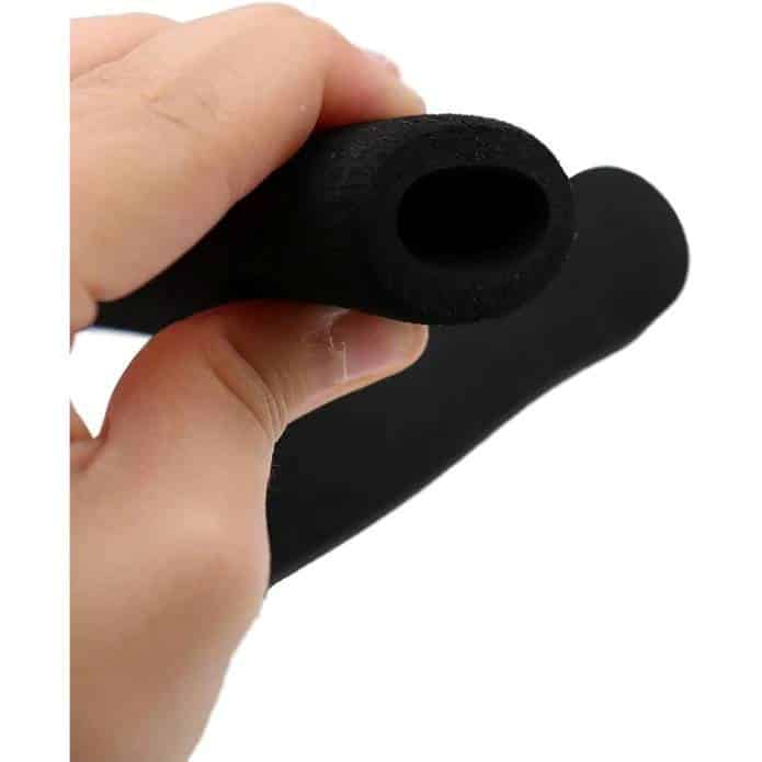 Handtagsskydd till rullator 22 mm med ergonomiskt böjd form i svart polyuretanskum