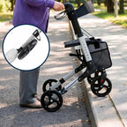 Rullator Advance med sits och ryggstöd för vila under promenad
