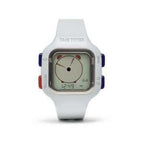 Time Timer Klocka. a white watch with red and blue accents
