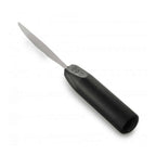 Kniv lätt med svart ergonomiskt handtag och rostfritt blad