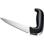 Allkniv Ergonomisk allkniv med svart greppvänligt handtag och rostfritt blad