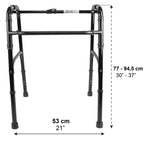 Gåram a black frame with measurements