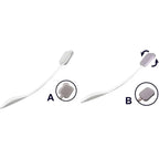 Applicator för ryggkräm Illustration som visar hur svampen på lotionapplicatorn sätts fast eller tas bort genom vridning.