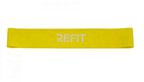 Träningsband Refit Rubberband - Gul = X-lätt motstånd med tydlig logotyp