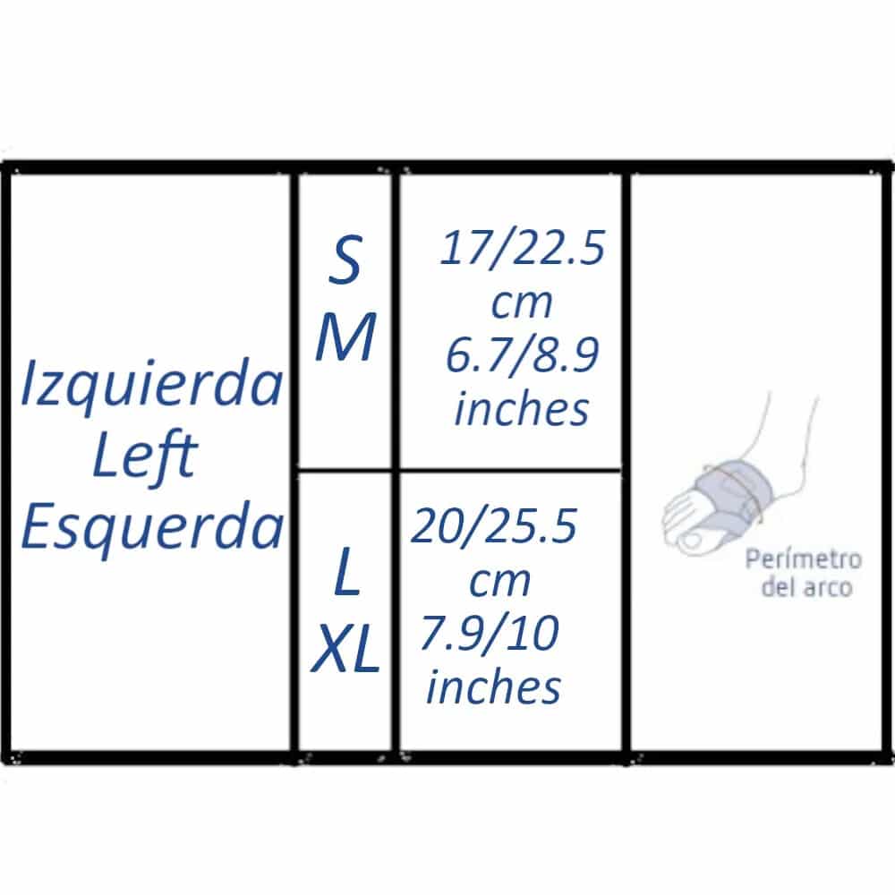 Hallux Valgus korrigerare vänster S och M Storleksguide Hallux Valgus korrigerare vänster S och M