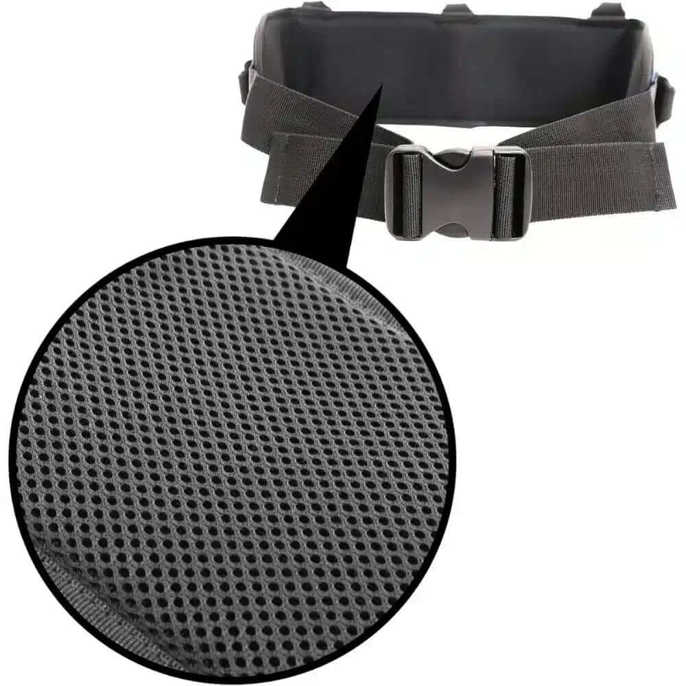 Förflyttningsbälte med handtag 2 i ett pack, närbild av det nätliknande materialet på bältet för högre komfort och stöd.