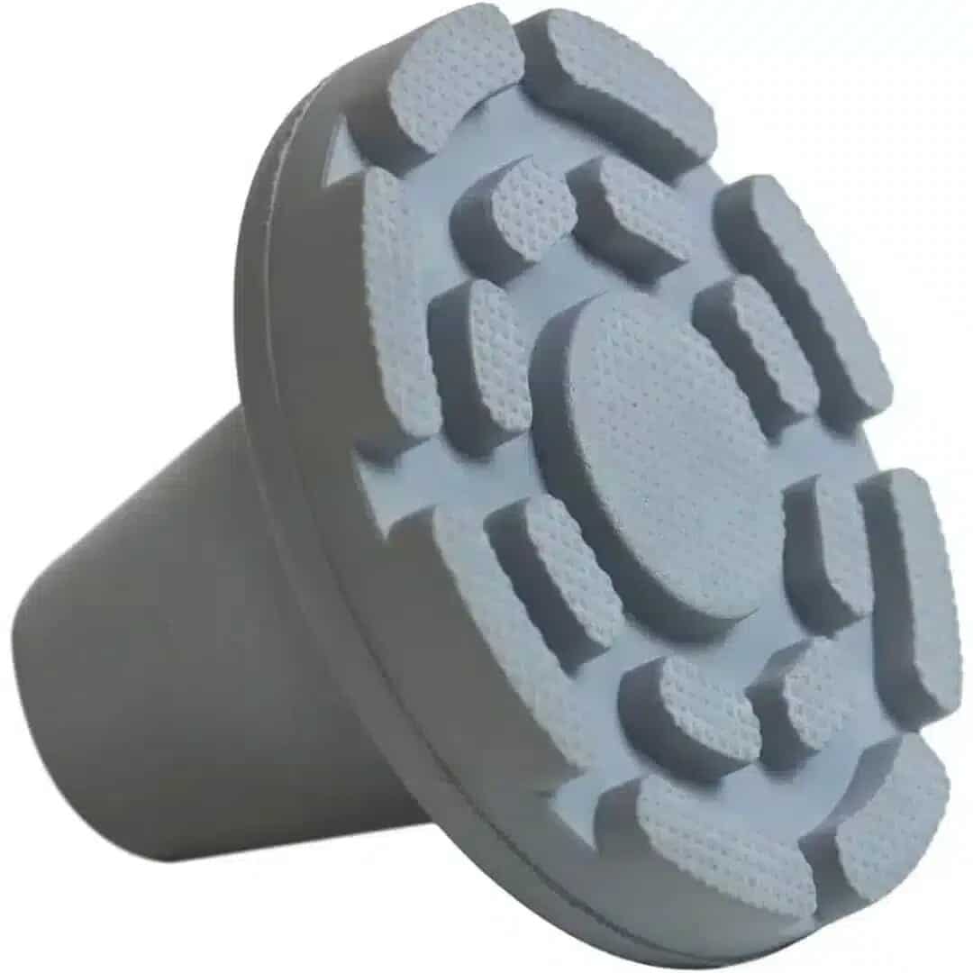 Kryckdoppar halkskydd gummi 22 mm Gummidoppar för krycka monterade på svart rör