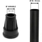 Kryckdoppar halkskydd Teknisk ritning av doppa för käppar med 17–19 mm diameter