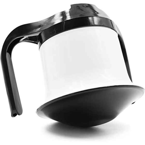 Droppskyddskopp Vit och svart kaffekanna