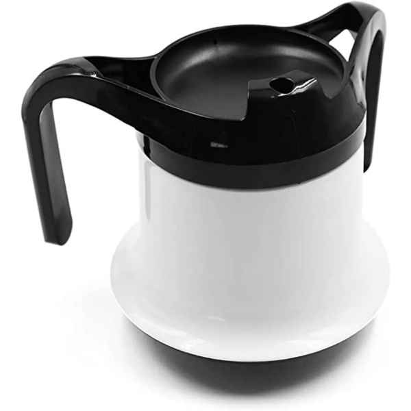Droppskyddskopp Vit och svart kaffekanna
