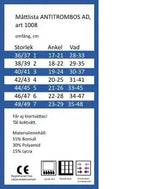 Förbandsstrumpa natur storlek 42-43 storlekstabell ankel 20–26 cm vad 31–41 cm