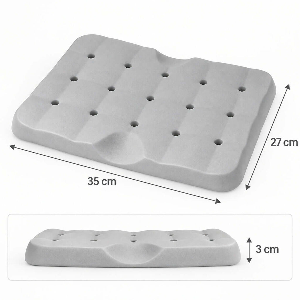duschstolskudde EVA-skum 35 x 27 cm med dräneringshål och mjuk sittyta.