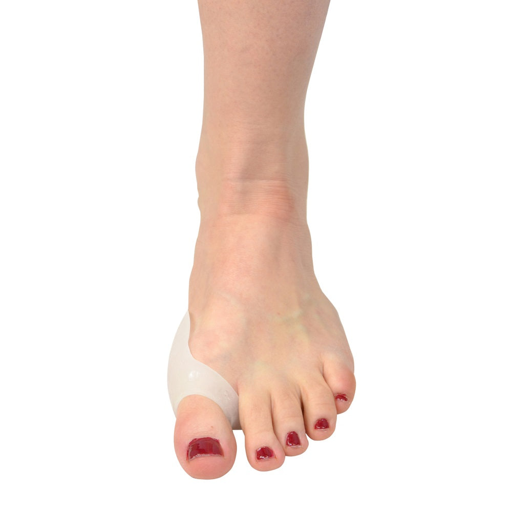 Hallux Valgus Tunt gelskydd på fot, mjukt silikon för att minska skav och tryck.