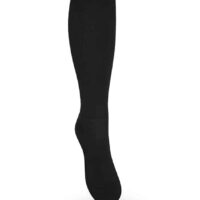 Black knee-high PROSOX sock in merino wool with loose elastic for sensitive and swollen feet.