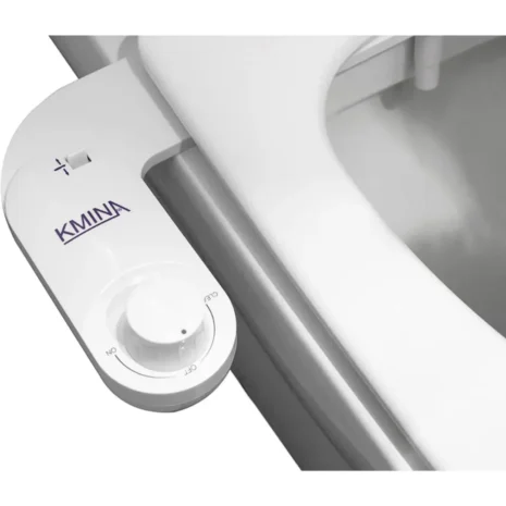 Reglage hygienmunstycke med bidéfunktion Närbild på reglaget för att justera vattenflödet i hygienmunstycke för toalett