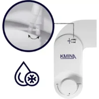 Water flow and cold water symbols on toilet hygiene nozzle