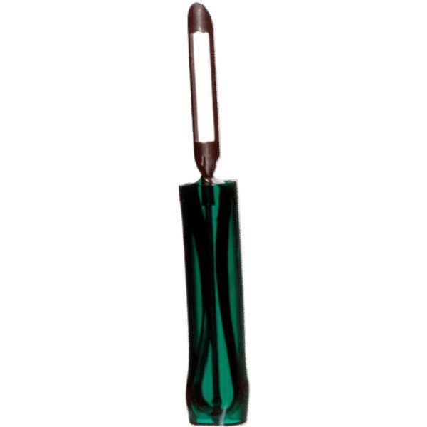 Potato peeler with green plastic handle – ergonomic model for impaired grip