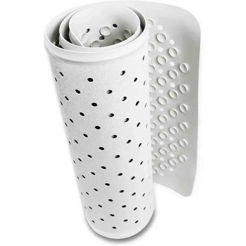 Flexibel och platsbesparande design Duschmatta 43x43 ihoprullad för förvaring