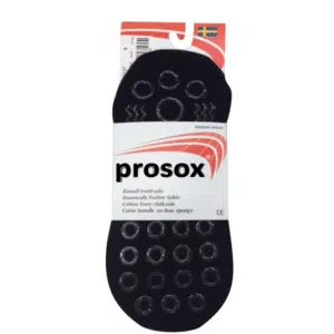 Förpackad PROSOX antihalkstrumpa med produktetikett